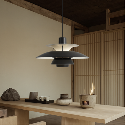 Multi-Layer Aluminum Pendant Light – Modern Scandinavian Tiered Hanging Fixture for Dining Room, Kitchen Island & Living Room