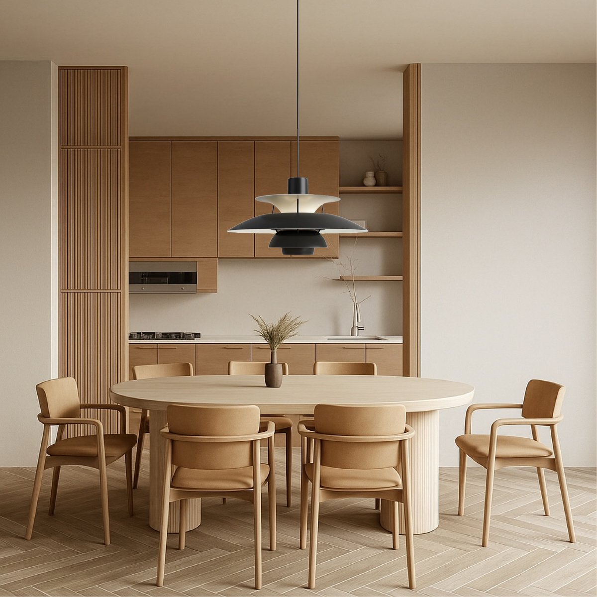 Multi-Layer Aluminum Pendant Light – Modern Scandinavian Tiered Hanging Fixture for Dining Room, Kitchen Island & Living Room