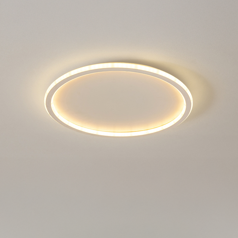 Minimalist Round LED Flush Mount Ceiling Light – Modern Scandinavian Style for Dining Room, Kitchen & Living Room – Aluminum Frame in