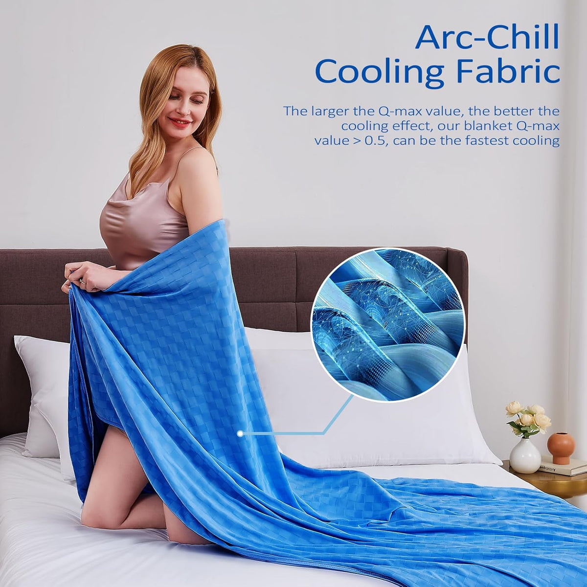 ChillEase | Couverture rafraîchissante pour dormeurs ayant chaud, dotée de la technologie Arc-Chill | Douce et respirante pour un confort tout au long de l'année