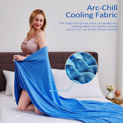 ChillEase | Couverture rafraîchissante pour dormeurs ayant chaud, dotée de la technologie Arc-Chill | Douce et respirante pour un confort tout au long de l'année