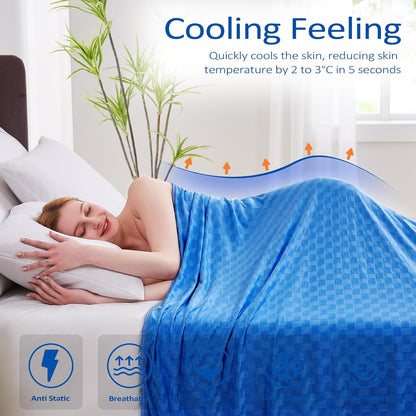 ChillEase | Couverture rafraîchissante pour dormeurs ayant chaud, dotée de la technologie Arc-Chill | Douce et respirante pour un confort tout au long de l'année