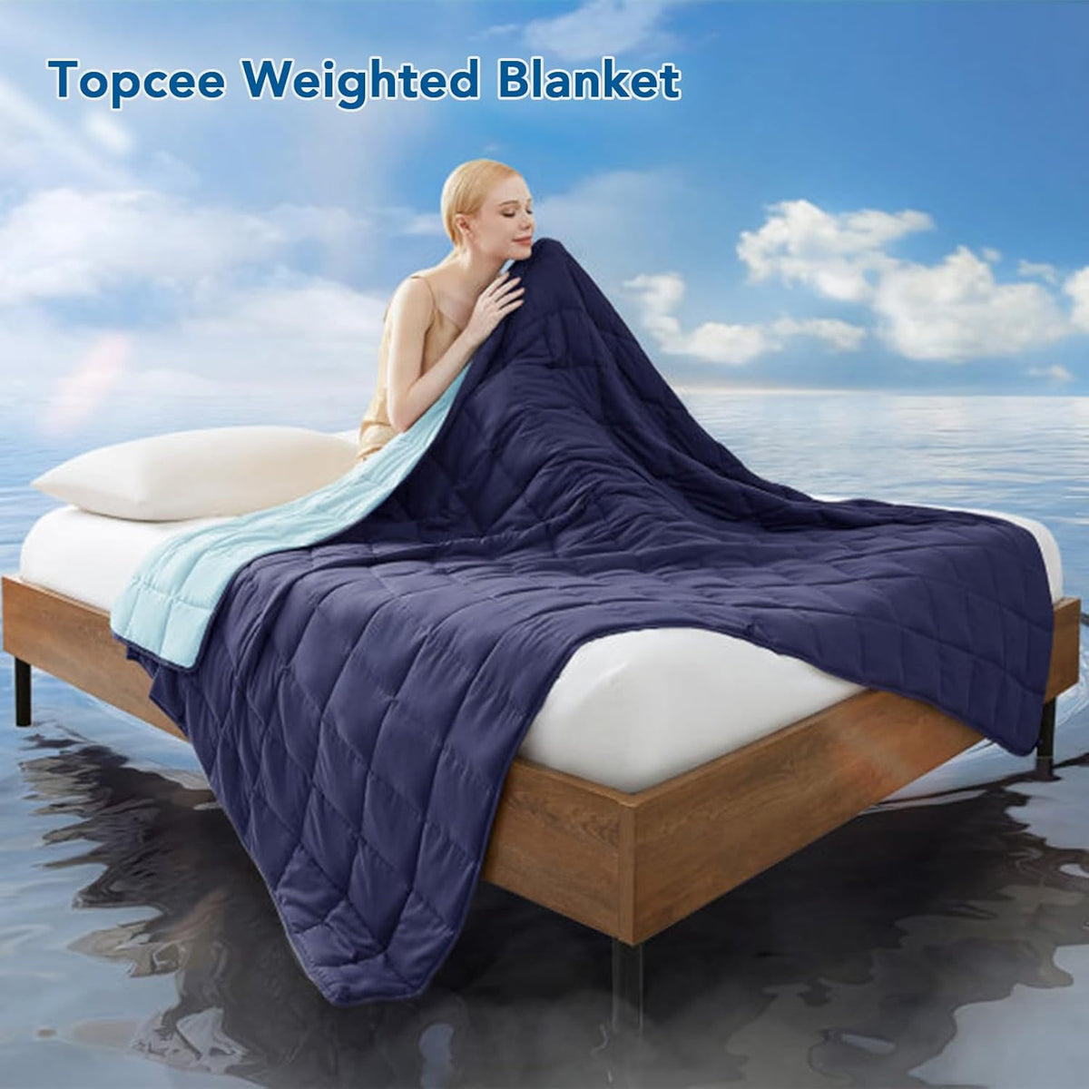 Confort douillet | Couverture lestée en microfibre rafraîchissante | Douceur toutes saisons pour une relaxation ultime