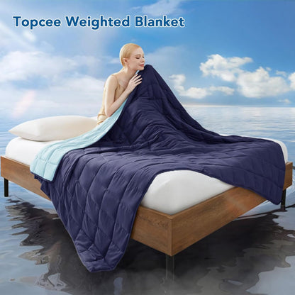 Confort douillet | Couverture lestée en microfibre rafraîchissante | Douceur toutes saisons pour une relaxation ultime