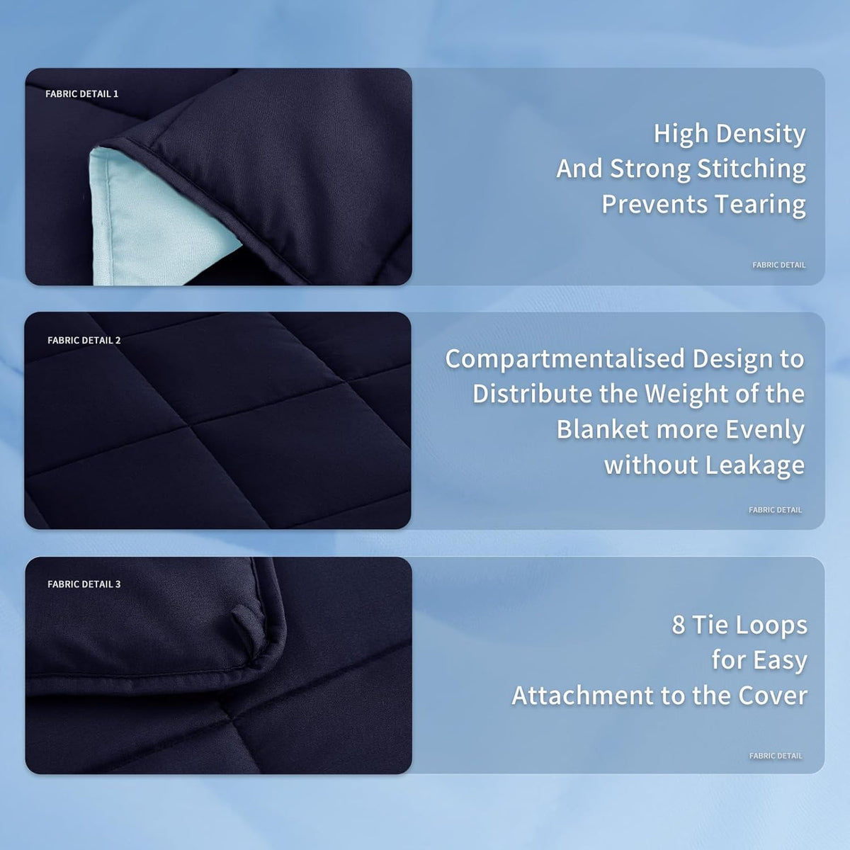 Confort douillet | Couverture lestée en microfibre rafraîchissante | Douceur toutes saisons pour une relaxation ultime