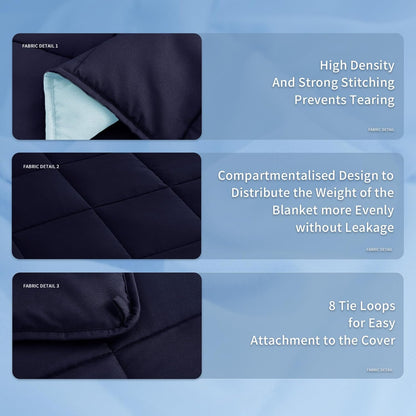 Confort douillet | Couverture lestée en microfibre rafraîchissante | Douceur toutes saisons pour une relaxation ultime