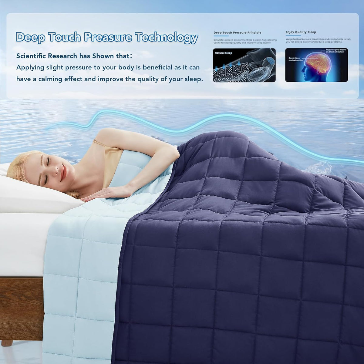 Confort douillet | Couverture lestée en microfibre rafraîchissante | Douceur toutes saisons pour une relaxation ultime