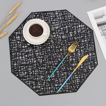 Round Table Mat 15 Inch Non-Slip PVC Protector for Dining Space Galaxy Nebula Celestial Pattern Kitchen Décor Heat Resistant Surface Placema