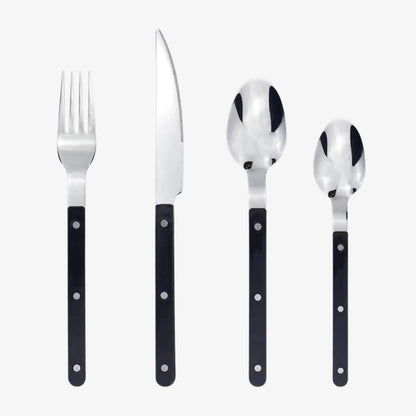 Flatware Set for 6 – 24-Piece Stainless Steel with Engraved Detail, Dishwasher Safe Silverware Service for Daily Use, Formal Dinners &