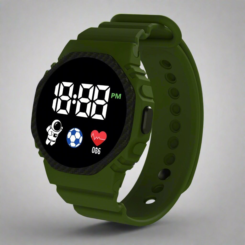 Kids Digital Sports Watch with LED Display – Waterproof Time-Teaching Wristwatch for Boys & Girls Ages 4+
