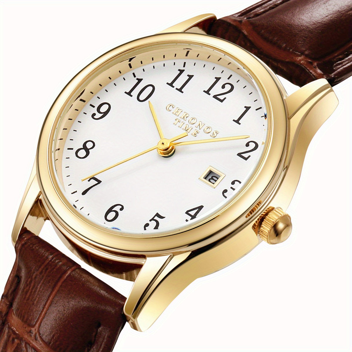 Square Face Quartz Watch for Women – Vegan Leather Band Timepiece with Analog Display – Dress Watch for Work & Events