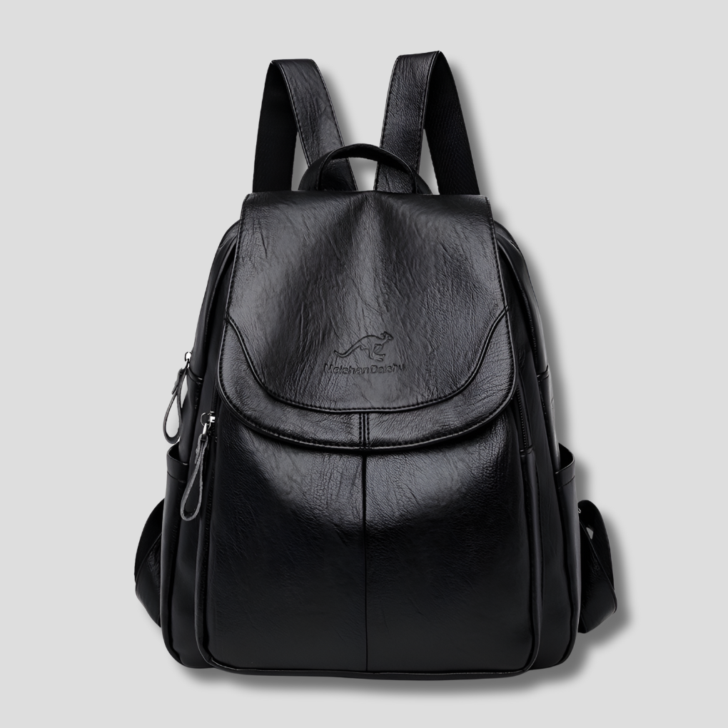 Textured Leather Anti-Theft Backpack for Women – Secure Everyday Carryall with Multiple Compartments