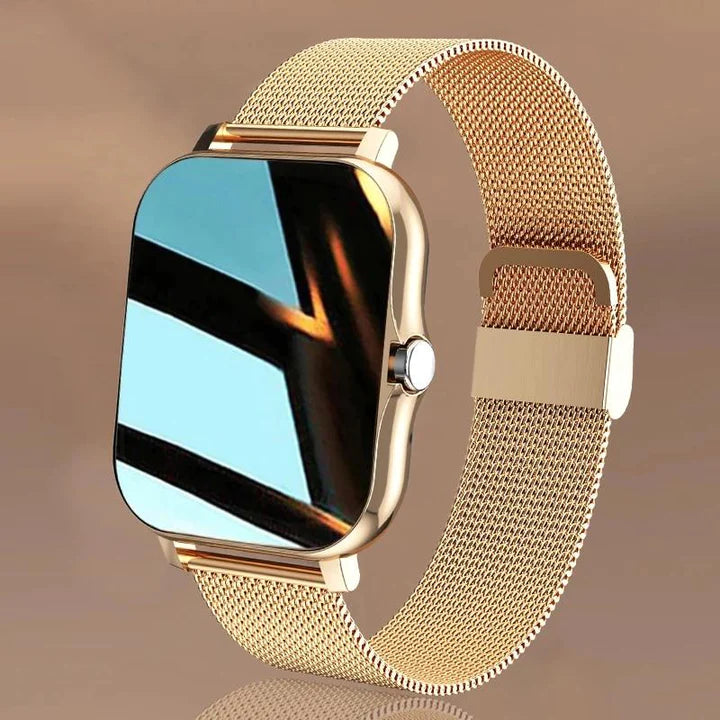 Women's Fitness Tracker Smart Watch with Metal Band – Heart Rate, Sleep, Blood Oxygen Monitor – Activity Tracker with Notifications