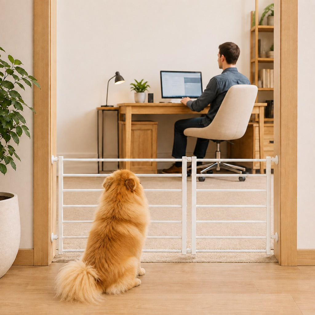 Ortekor No-Drill Expandable Pet Gate for Doorways - Adjustable Indoor Barrier for Small Dogs