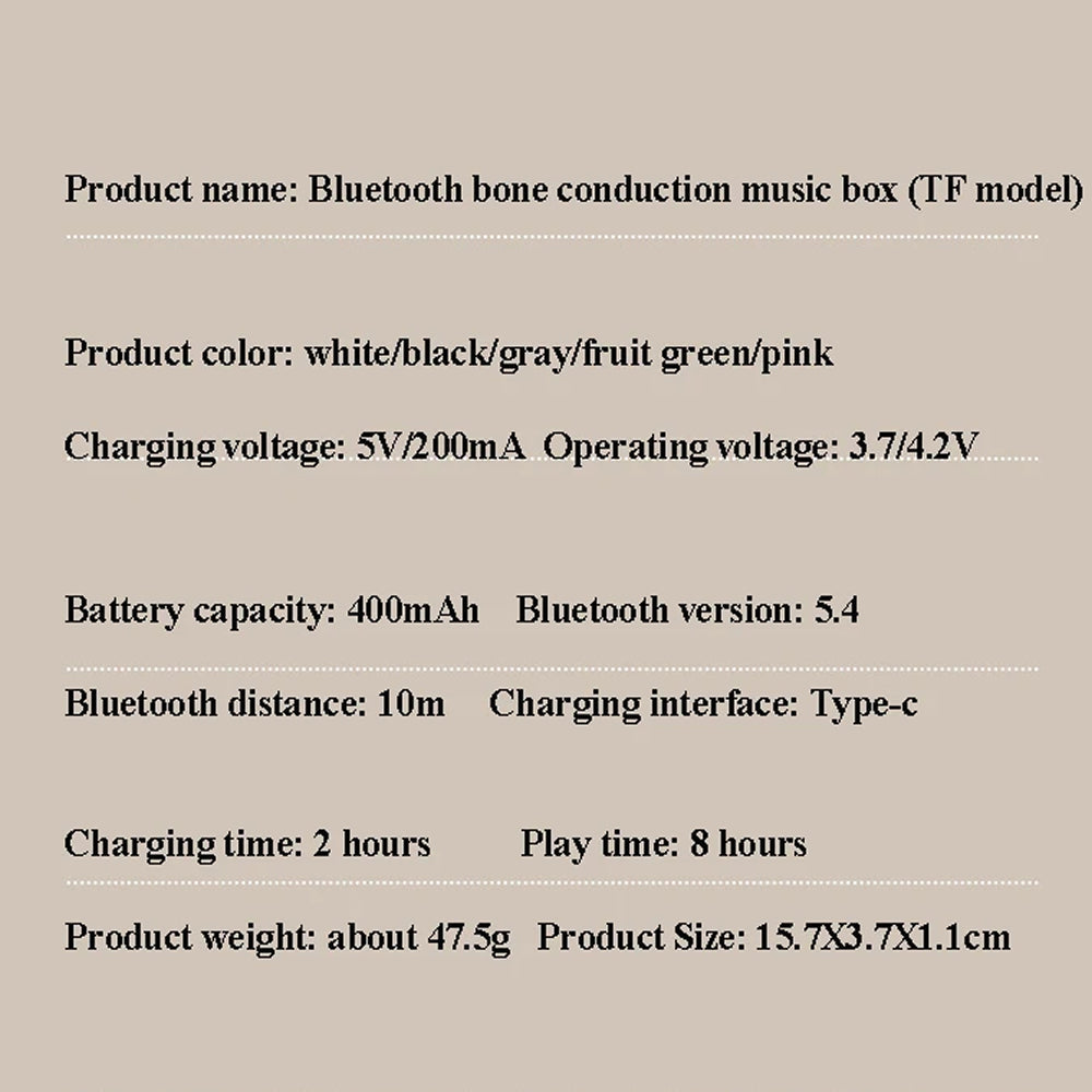 Under-Pillow Sleep Speaker with Bone Conduction Audio & 11 Nature Sounds for Bedtime Listening