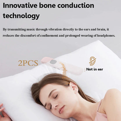 Under-Pillow Sleep Speaker with Bone Conduction Audio & 11 Nature Sounds for Bedtime Listening