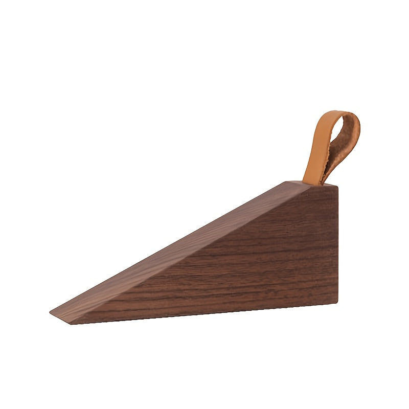 Butée de porte en bois massif – Cale-porte antidérapant et robuste pour la maison – Support de sécurité en bois dur naturel pour chambre, salon et bureau