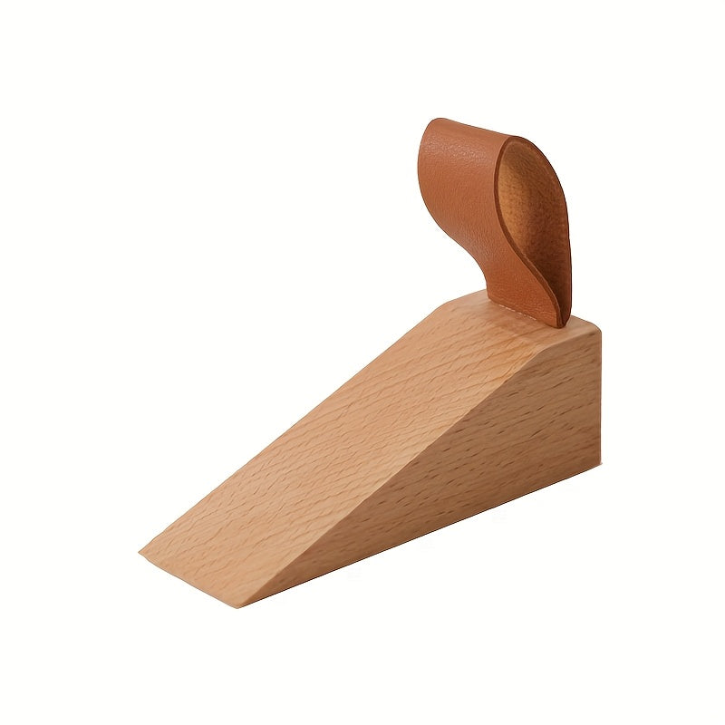 Butée de porte en bois massif – Cale-porte antidérapant et robuste pour la maison – Support de sécurité en bois dur naturel pour chambre, salon et bureau