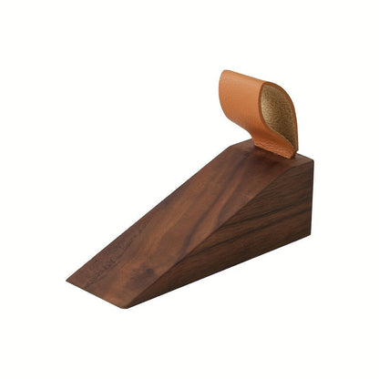 Butée de porte en bois massif – Cale-porte antidérapant et robuste pour la maison – Support de sécurité en bois dur naturel pour chambre, salon et bureau