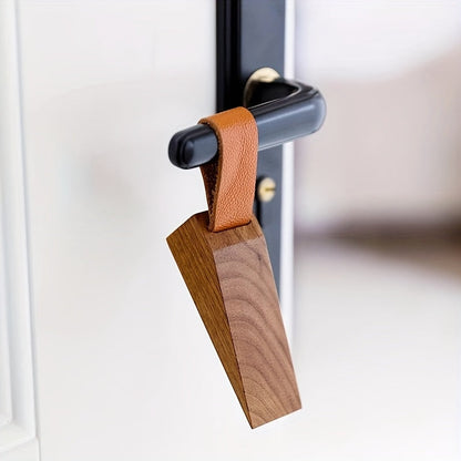 Butée de porte en bois massif – Cale-porte antidérapant et robuste pour la maison – Support de sécurité en bois dur naturel pour chambre, salon et bureau