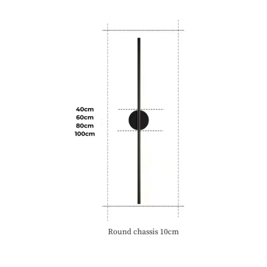 Elongated LED Wall Light Strip Black Aluminum Hardwired Sconce for Bedroom Living Room TV Accent Modern Minimalist