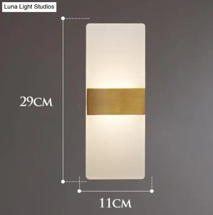 Contemporary Copper Sconce with LED Bulb Included – Hardwired Wall Light for Hallway, Bedroom, Living Room & Office