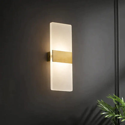Contemporary Copper Sconce with LED Bulb Included – Hardwired Wall Light for Hallway, Bedroom, Living Room & Office