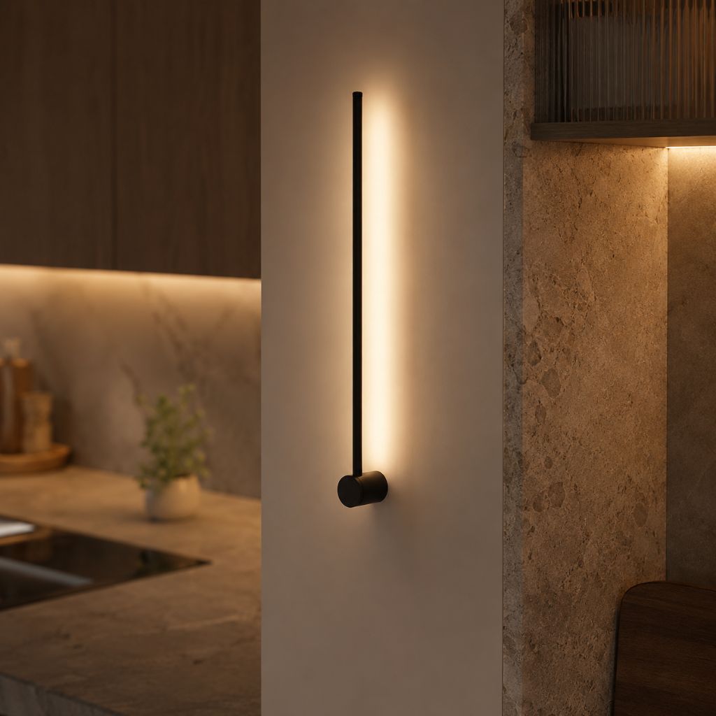 Modern Aluminum LED Wall Light Fixture for Bedroom Living Room Hallway – Adjustable White Lighting Bar Sconce 24-31 inch Decorative