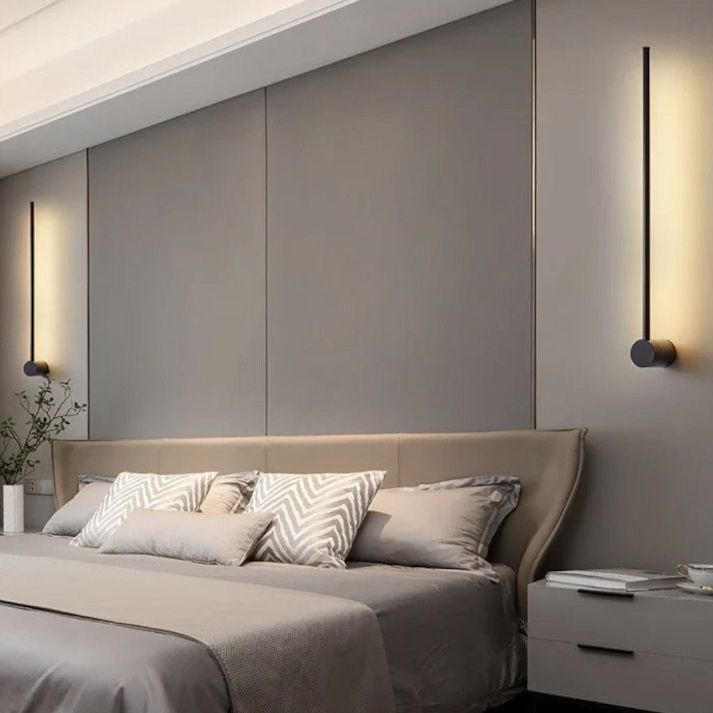 Modern Aluminum LED Wall Light Fixture for Bedroom Living Room Hallway – Adjustable White Lighting Bar Sconce 24-31 inch Decorative