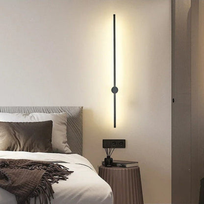 Modern Aluminum LED Wall Light Fixture for Bedroom Living Room Hallway – Adjustable White Lighting Bar Sconce 24-31 inch Decorative