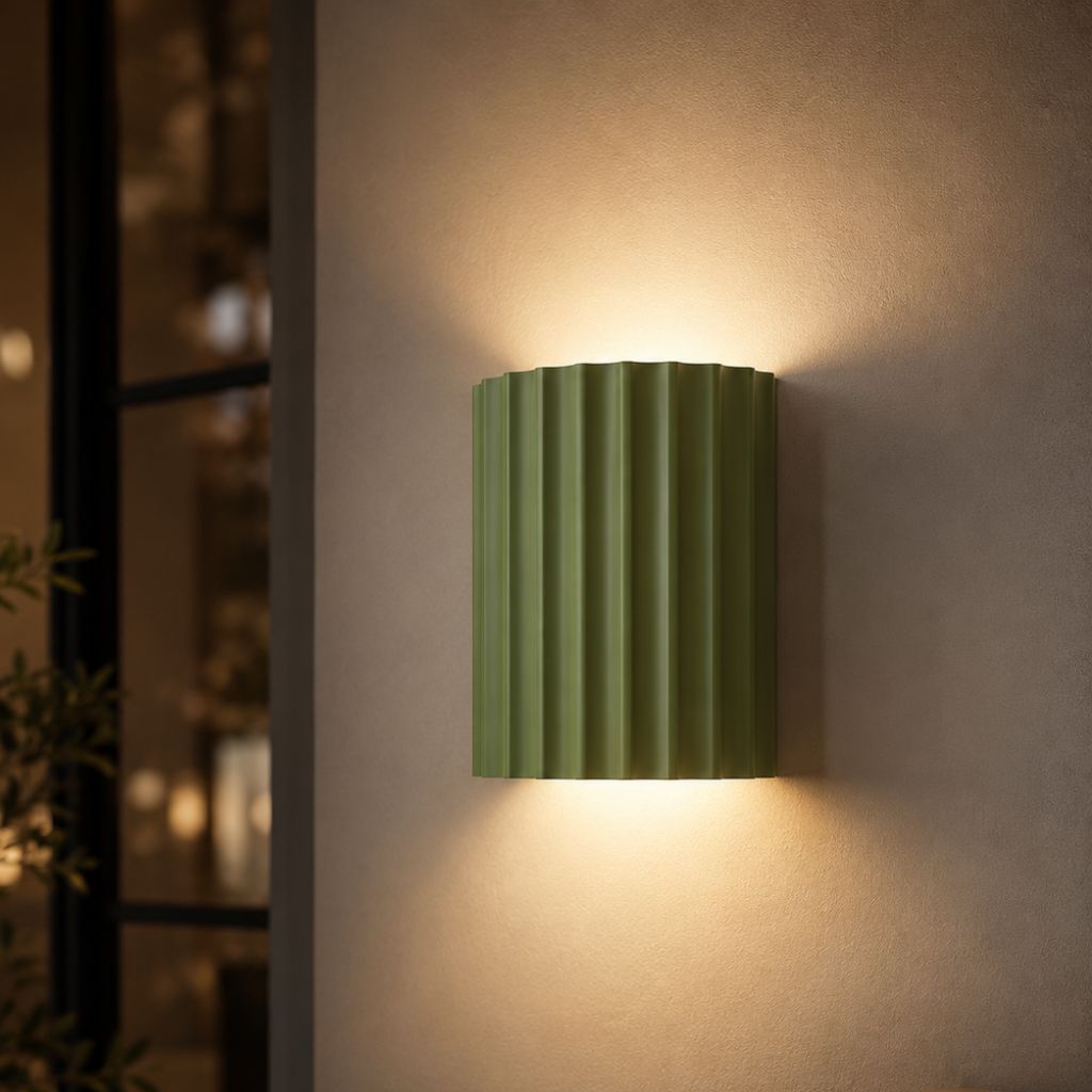 Sculptural Resin Wall Light with Up-Down Glow – Soft Pastel Finish for Hallway Bedroom Stairway – G9 LED Included – 5×7 in Sconce