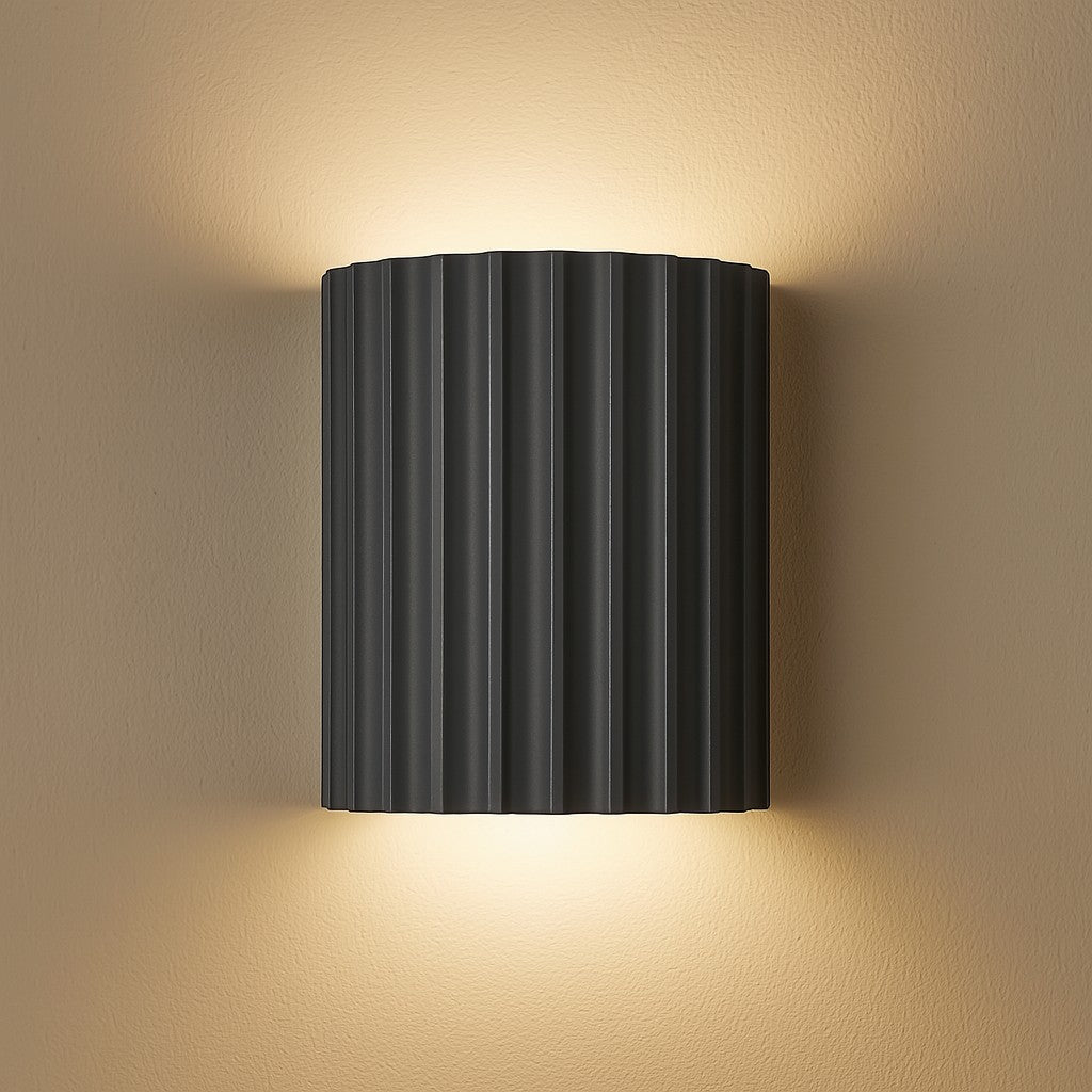 Sculptural Resin Wall Light with Up-Down Glow – Soft Pastel Finish for Hallway Bedroom Stairway – G9 LED Included – 5×7 in Sconce