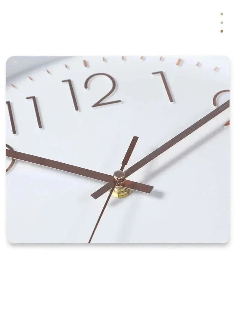 Silent Quartz Wall Clock 12-Inch Modern Round Timepiece for Living Room Bedroom Home Office Decor Easy-Read Face
