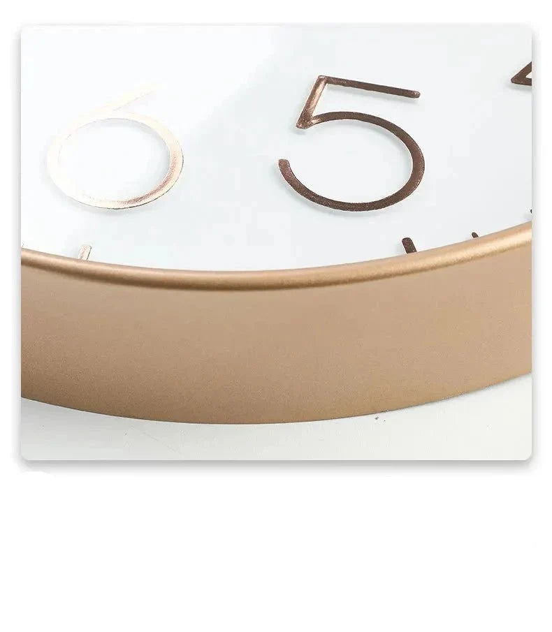 Silent Quartz Wall Clock 12-Inch Modern Round Timepiece for Living Room Bedroom Home Office Decor Easy-Read Face