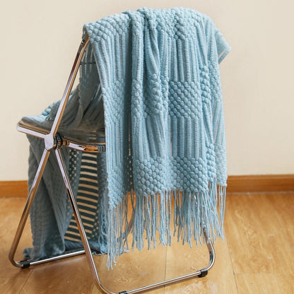 Ortekor Nordic Elegance | Sofa Blanket with Cozy Knitted Fabric | Minimalist Design for Warmth and Style