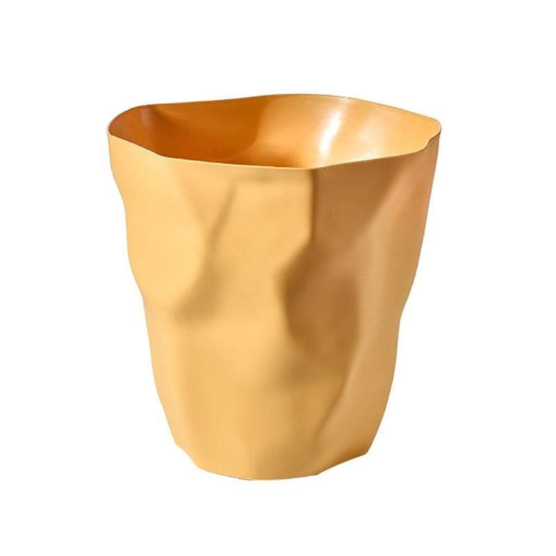 Petite poubelle en plastique blanc de 10,6 pouces pour salle de bain, chambre, bureau, coiffeuse, corbeille à papier légère pour intérieur