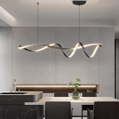 Linear Pendant Light for Kitchen Island and Dining – Adjustable Modern Fixture with E27 Socket – Sleek Metal Design for Contemporary