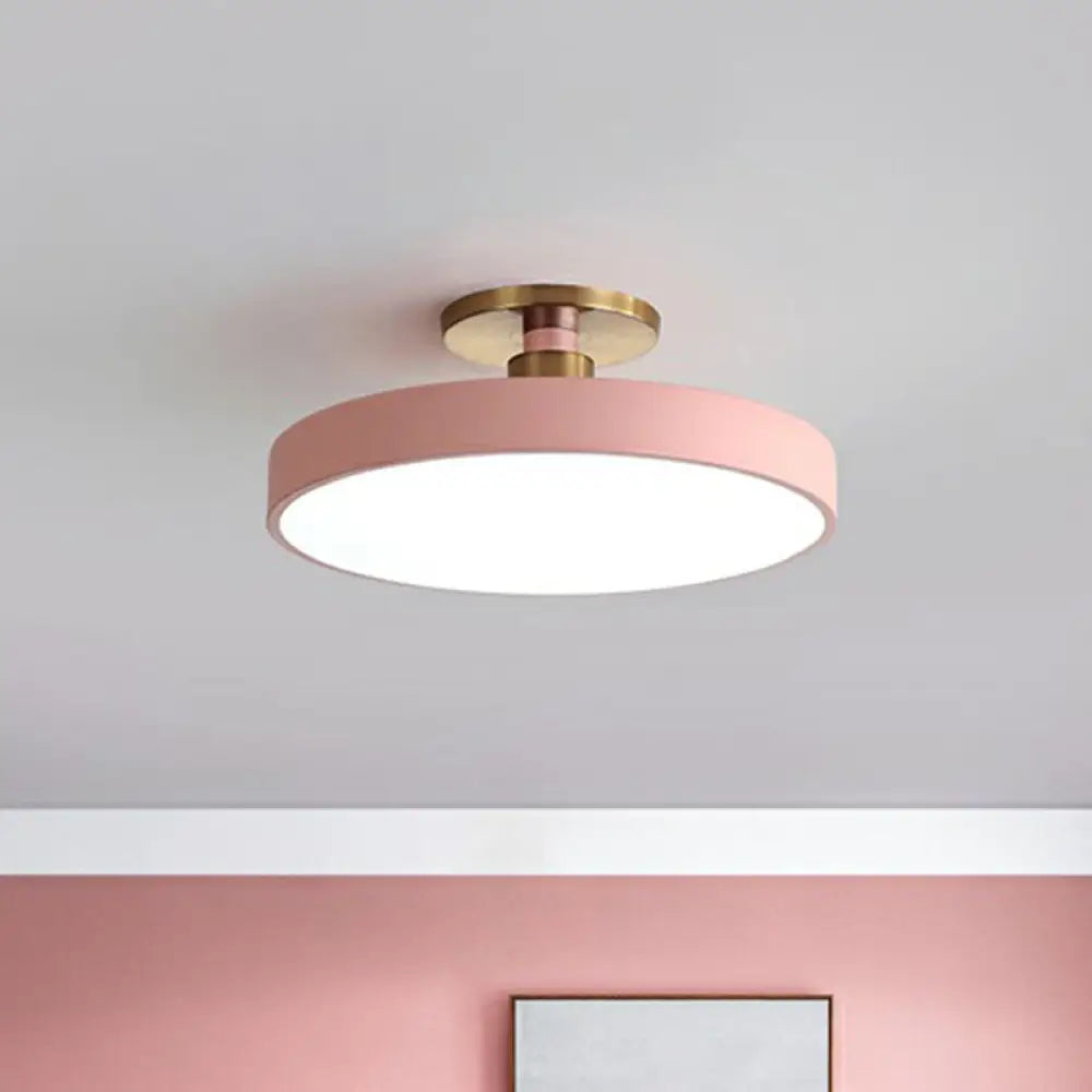 Acrylic Round LED Ceiling Light Fixture for Kids Room, Bedroom & Playroom - Modern Low-Profile Design - Choose 12, 16, 20 or 24 Inch