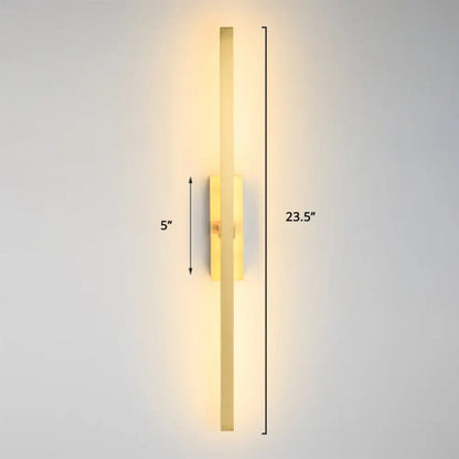 Adjustable LED Wall Sconce Light for Bedroom & Hallway - Swivel Arm Design, Acrylic Diffuser, Aluminum Finish - Modern Vertical Fixture