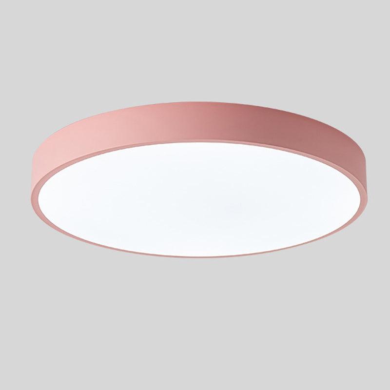 Round Wood Ceiling Light Fixture with LED – Scandinavian Style Flush Mount for Bedroom, Study & Hallway – 9" or 12" Diameter – Modern