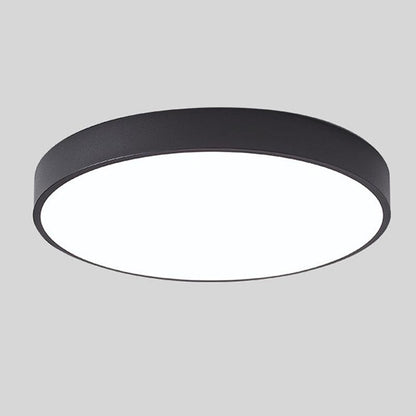 Round Wood Ceiling Light Fixture with LED – Scandinavian Style Flush Mount for Bedroom, Study & Hallway – 9" or 12" Diameter – Modern