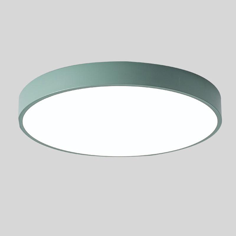 Round Wood Ceiling Light Fixture with LED – Scandinavian Style Flush Mount for Bedroom, Study & Hallway – 9" or 12" Diameter – Modern