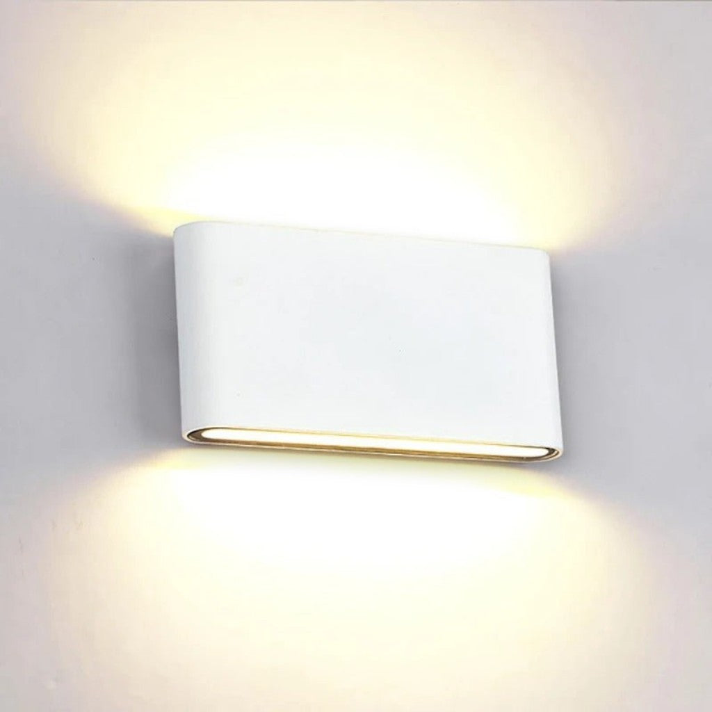 Applique murale extérieure en aluminium résistant aux intempéries – Design géométrique moderne pour patio, porche, jardin, allée, entrée et façade, indice de protection IP65