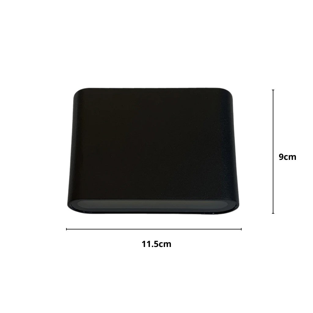 Applique murale extérieure en aluminium résistant aux intempéries – Design géométrique moderne pour patio, porche, jardin, allée, entrée et façade, indice de protection IP65