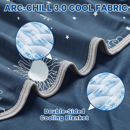 Confort douillet | Couverture rafraîchissante en tissu double face | Couverture d'été légère pour les dormeurs ayant chaud et les voyages