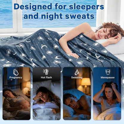 Confort douillet | Couverture rafraîchissante en tissu double face | Couverture d'été légère pour les dormeurs ayant chaud et les voyages