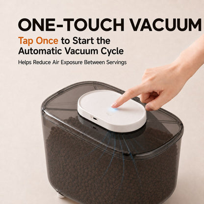 Ortekor 10L Automatic Vacuum Pet Food Storage Container for Pantry & Feeding Stations - Helps Reduce Air Exposure Between Meals