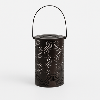 Lampes solaires de jardin élégantes | Conception en fer durable avec capteur crépusculaire automatique | Éclairage extérieur étanche pour une ambiance exceptionnelle