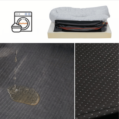 Panier pour chien haut de gamme avec soutien articulaire et cœur en mousse haute densité pour grands chiens – Canapé pour animaux extra-large à rebords rembourrés, déhoussable et lavable