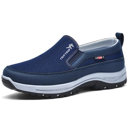Men's Orthopedic Slip-On Walking Shoes with Arch Support & Cushioned Sole for Plantar Fasciitis Relief, All-Day Comfort Sneakers for